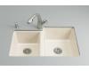 Kohler Clarity K-5814-4U-96 Biscuit Undercounter Kitchen Sink with Four-Hole Oversized Drilling