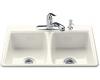 Kohler Deerfield K-5815-2-FD Cane Sugar Self-Rimming Kitchen Sink with Two-Hole Faucet Drilling