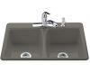 Kohler Deerfield K-5815-2-K4 Cashmere Self-Rimming Kitchen Sink with Two-Hole Faucet Drilling