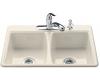 Kohler Deerfield K-5815-5-47 Almond Self-Rimming Kitchen Sink with Five-Hole Drilling