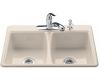 Kohler Deerfield K-5815-5-55 Innocent Blush Self-Rimming Kitchen Sink with Five-Hole Drilling