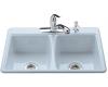 Kohler Deerfield K-5815-5-6 Skylight Self-Rimming Kitchen Sink with Five-Hole Drilling