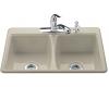 Kohler Deerfield K-5815-5-G9 Sandbar Self-Rimming Kitchen Sink with Five-Hole Drilling