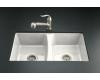 Kohler Deerfield K-5815-5U-0 White Undercounter Kitchen Sink with Five-Hole Oversized Drilling