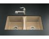 Kohler Deerfield K-5815-5U-33 Mexican Sand Undercounter Kitchen Sink with Five-Hole Oversized Drilling