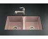 Kohler Deerfield K-5815-5U-45 Wild Rose Undercounter Kitchen Sink with Five-Hole Oversized Drilling