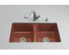 Kohler Deerfield K-5815-5U-R1 Roussillon Red Undercounter Kitchen Sink with Five-Hole Oversized Drilling