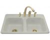 Kohler Delafield K-5817-5-95 Ice Grey Self-Rimming Kitchen Sink with Five-Hole Centers