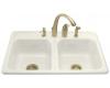 Kohler Delafield K-5817-5-96 Biscuit Self-Rimming Kitchen Sink with Five-Hole Centers