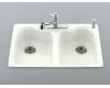 Kohler Hartland K-5823-4-0 White Self-Rimming Kitchen Sink with Four-Hole Faucet Drilling
