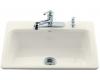 Kohler Bakersfield K-5832-4-KE Vapour Orange Self-Rimming Kitchen Sink with Four-Hole Faucet Drilling