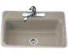 Kohler Bakersfield K-5834-3-G9 Sandbar Tile-In/Metal Frame Kitchen Sink with Three-Hole Faucet Drilling