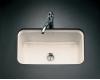 Kohler Bakersfield K-5834-3U-47 Almond Undercounter Kitchen Sink with Three-Hole Oversized Centers