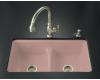 Kohler Deerfield K-5838-7U-45 Wild Rose Smart Divide Undercounter Kitchen Sink with Double Equal Basins and Seven-Hole Faucet Drilling