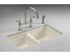 Kohler Anthem K-5840-5U-47 Almond Cast Iron Undercounter Sink with Five-Hole Faucet Drilling