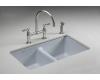 Kohler Anthem K-5840-5U-FE Frost Cast Iron Undercounter Sink with Five-Hole Faucet Drilling