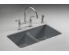 Kohler Anthem K-5840-5U-FT Basalt Cast Iron Undercounter Sink with Five-Hole Faucet Drilling