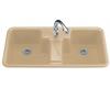 Kohler Cantina K-5850-1-33 Mexican Sand Self-Rimming Kitchen Sink with Single-Hole Faucet Drilling