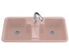 Kohler Cantina K-5850-1-45 Wild Rose Self-Rimming Kitchen Sink with Single-Hole Faucet Drilling