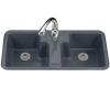 Kohler Cantina K-5850-1-52 Navy Self-Rimming Kitchen Sink with Single-Hole Faucet Drilling