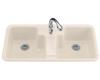 Kohler Cantina K-5850-3-55 Innocent Blush Self-Rimming Kitchen Sink with Three-Hole Faucet Drilling