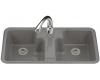 Kohler Cantina K-5850-3-58 Thunder Grey Self-Rimming Kitchen Sink with Three-Hole Faucet Drilling