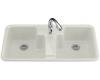 Kohler Cantina K-5850-3-95 Ice Grey Self-Rimming Kitchen Sink with Three-Hole Faucet Drilling
