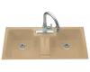 Kohler Cantina K-5852-3-33 Mexican Sand Tile-In Kitchen Sink with Three-Hole Faucet Drilling