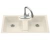 Kohler Cantina K-5852-3-47 Almond Tile-In Kitchen Sink with Three-Hole Faucet Drilling