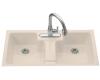 Kohler Cantina K-5852-3-55 Innocent Blush Tile-In Kitchen Sink with Three-Hole Faucet Drilling