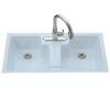 Kohler Cantina K-5852-3-6 Skylight Tile-In Kitchen Sink with Three-Hole Faucet Drilling
