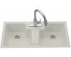 Kohler Cantina K-5852-3-95 Ice Grey Tile-In Kitchen Sink with Three-Hole Faucet Drilling