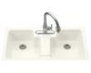 Kohler Cantina K-5852-3-96 Biscuit Tile-In Kitchen Sink with Three-Hole Faucet Drilling