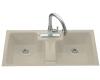 Kohler Cantina K-5852-3-G9 Sandbar Tile-In Kitchen Sink with Three-Hole Faucet Drilling