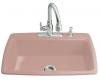 Kohler Cape Dory K-5863-2-45 Wild Rose Self-Rimming Kitchen Sink with Two-Hole Faucet Drilling