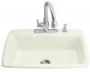 Kohler Cape Dory K-5863-2-NG Tea Green Self-Rimming Kitchen Sink with Two-Hole Faucet Drilling