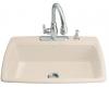 Kohler Cape Dory K-5863-3-55 Innocent Blush Self-Rimming Kitchen Sink with Three-Hole Faucet Drilling