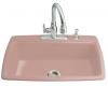 Kohler Cape Dory K-5863-4-45 Wild Rose Self-Rimming Kitchen Sink with Four-Hole Faucet Drilling