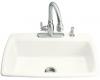 Kohler Cape Dory K-5863-5-0 White Self-Rimming Kitchen Sink with Five-Hole Faucet Drilling