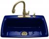 Kohler Cape Dory K-5863-5-30 Iron Cobalt Self-Rimming Kitchen Sink with Five-Hole Faucet Drilling