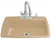 Kohler Cape Dory K-5863-5-33 Mexican Sand Self-Rimming Kitchen Sink with Five-Hole Faucet Drilling