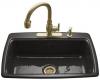 Kohler Cape Dory K-5863-5-58 Thunder Grey Self-Rimming Kitchen Sink with Five-Hole Faucet Drilling