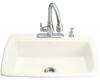 Kohler Cape Dory K-5863-5-96 Biscuit Self-Rimming Kitchen Sink with Five-Hole Faucet Drilling