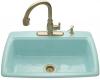 Kohler Cape Dory K-5863-5-KE Vapour Orange Self-Rimming Kitchen Sink with Five-Hole Faucet Drilling