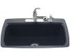 Kohler Cape Dory K-5864-2-52 Navy Tile-In Kitchen Sink with Two-Hole Faucet Drilling