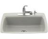 Kohler Cape Dory K-5864-2-95 Ice Grey Tile-In Kitchen Sink with Two-Hole Faucet Drilling