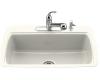 Kohler Cape Dory K-5864-2-96 Biscuit Tile-In Kitchen Sink with Two-Hole Faucet Drilling