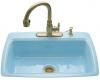 Kohler Cape Dory K-5864-2-KC Vapour Blue Tile-In Kitchen Sink with Two-Hole Faucet Drilling