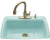 Kohler Cape Dory K-5864-2-KG Vapour Green Tile-In Kitchen Sink with Two-Hole Faucet Drilling