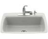 Kohler Cape Dory K-5864-4-FF Sea Salt Tile-In Kitchen Sink with Four-Hole Faucet Drilling